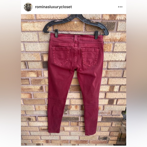 True Religion Skinny maroon Jeans - Picture 5 of 9